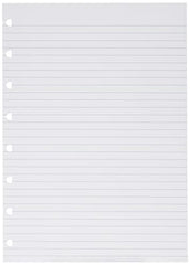 Filofax A5 Ruled Notes for Refillable Notebook - White, 152008