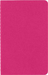 Moleskine Cahier Journal, Set 3 Notebooks with Ruled Pages, Cardboard Cover with Visible Cotton Stiching, Colour Kinetic Pink, Pocket 9 x 14 cm, 64 Pages