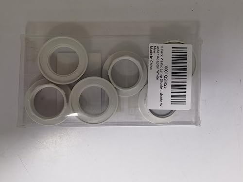 8 Pack Plastic Lamp Shade Reducer Ring, E27 to E14 Lampshade Reducer Ring, E14 Lamp Shade Ring Converter, Lamp Shade Adapter Rings, Socket Replacement Ring, Fitting Lampshade Washer Adaptor White