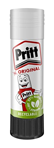 Pritt Glue Stick, (Pack of 4 x 22g) Safe & Child-Friendly Craft Glue for Arts & Crafts Activities, Strong-Hold adhesive for School & Office Supplies, Pritt Stick