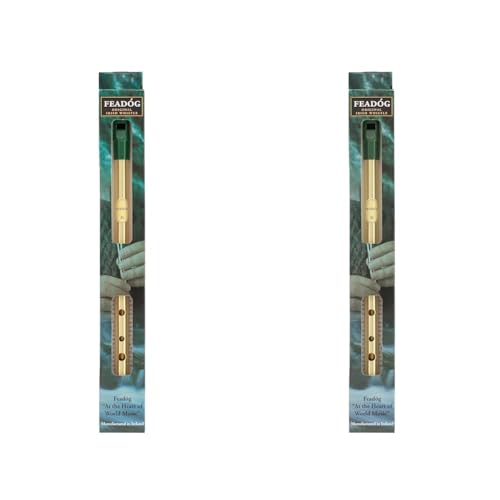 Feadog IW10 Brass D Whistle, FW01, One Size (Pack of 2)