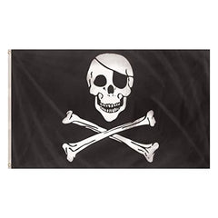 Storm&Lighthouse Pirate Flag Jolly Roger Pirate Flag Skull and Crossbones Pirate Accessories Flags 5ft x 3ft with Eyelets