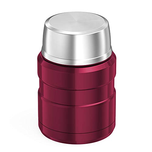 Thermos Stainless King Food Flask, Stainless Steel, Raspberry, 9.4 x 9.4 x 14.2 cm - 470 ml