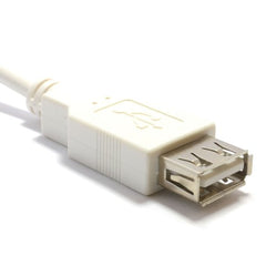 kenable USB 2.0 High Speed Cable EXTENSION Lead A Plug to Socket WHITE 2m [2 metres]