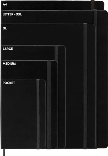 Moleskine Weekly Planner 2024-2025, Weekly Planner 18 Months 2025, With Space For Notes, With Soft Cover And Elastic Closure, Large Format 13 x 21 cm, Color Black