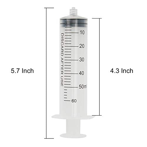 Shintop 60ml Syringes with 18G 1.5'' Blunt Tip Needles for Liquids, Oil or Glue Applicator (Pack of 10)