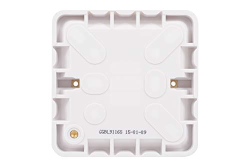 Schneider Electric Lisse White Moulded - Single Surface Pattress Box, 16 mm Deep, GGBL9116S, White