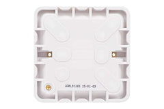 Schneider Electric Lisse White Moulded - Single Surface Pattress Box, 16 mm Deep, GGBL9116S, White