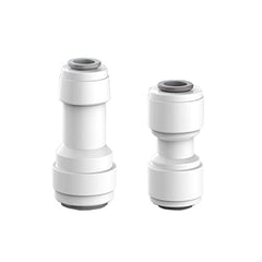 Qrity Unthreaded Push-fit Quick Connect Fittings 1/4 inches to 1/4 inches, 1/4 inches to 3/8 inches, Straight Push Connectors, Push to Connect Fittings, Water Tube Adapter