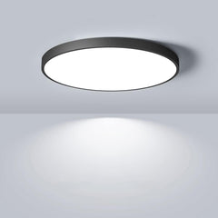 LED Flush Mount Ceiling Light Fixture, 8.9 Inch 18W, 5000K Daylight White, Black Flat Modern Round Lighting Fixtures, 1800LM, 180W Equivalent White Ceiling Lamp Lights for Kitchen, Stairwell, Bedroom