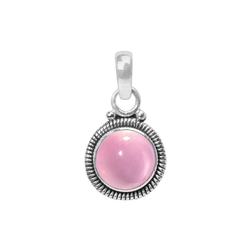 Rose Quartz Stone 925 Sterling Silver Pendant Necklace For Women Girls Gift, Natural Gemstone Pendant Necklace, Solitaire Pendant, Handmae Pendant