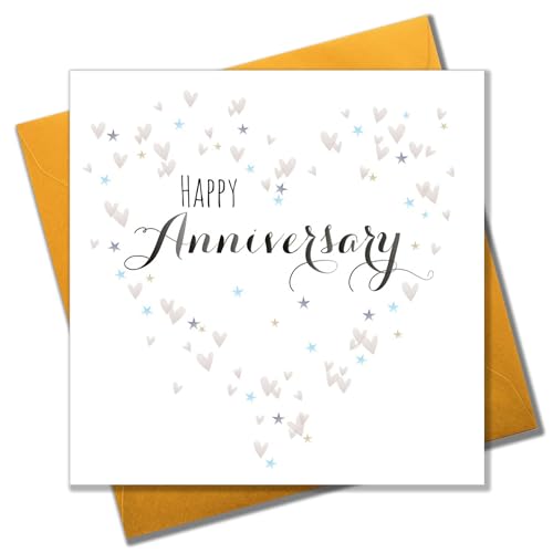 Claire Giles QUI027 Quill  inchesHappy Anniversary inches Anniversary Card,15cm x 15cm