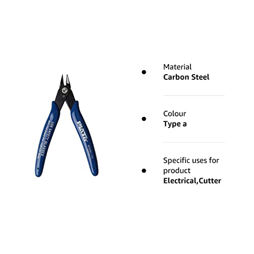 nuosen Wire Cutter, Craft Wire Precision Electrical Cable Cutter Cutting Plier Side Snips Flush Cutter Diagonal Pliers Cutting Pliers Tool for Coil Making, Home DIY Jewelry