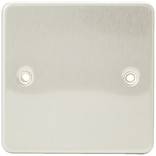 Knightsbridge FP8350BC FP8350 FPAV8350BC Fflat 1G Blanking Plate-Brushed Chrome, 230 V