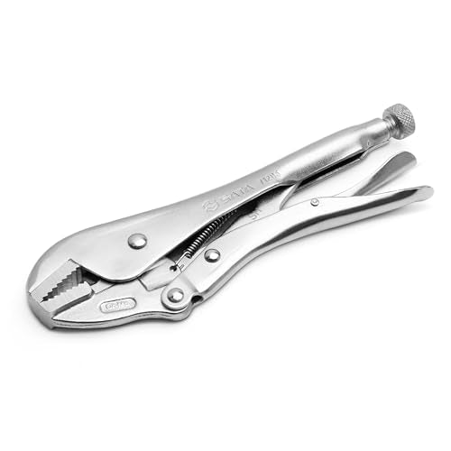 SATA ST71203ST 10-Inch Straight Jaw Locking Pliers, with a Chrome Molybdenum Alloy Steel Body and an Integrated Wire Cutter