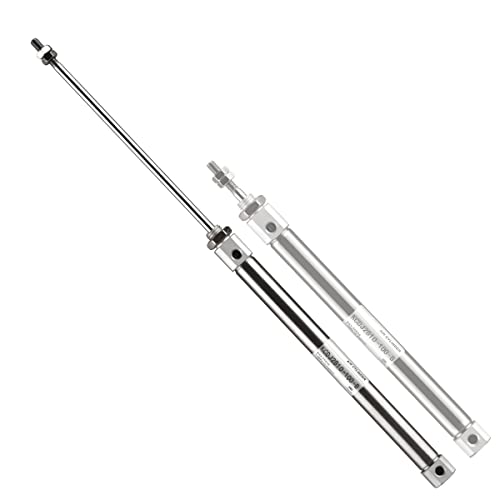 Heschen Stainless Steel Slim Air Pneumatic Cylinder, CDJ2B 10-100, M5 Port, 10mm Bore, 100mm Stroke, Double Acting Single Rod