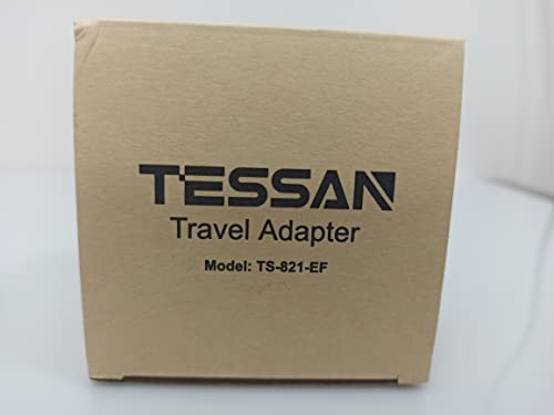 TESSAN UK to EU Euro Europe Travel Adapter with 2 USB Ports - Grounded European Power Plug Adapter for Germany France Iceland Poland Spain Russia and More (Type E/F) Not Include Italy