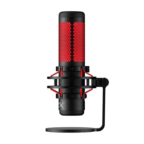 HyperX QuadCast – Standalone Microphone for streamers, content creators and gamers PC, PS4, and Mac, usb