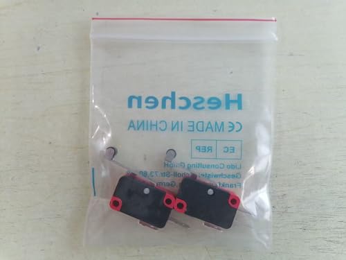 Heschen Micro Switch, V-156-1C25, 7.5A 250VAC, Ith 20A, SPDT, Long Roller Lever, 2 Pack