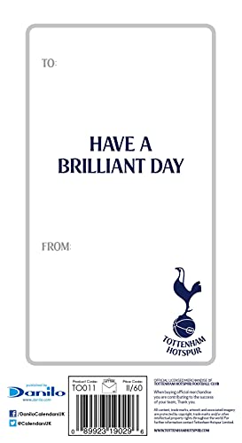 Tottenham TO011 Die-Cut Hotspur Crest Birthday Card Multi Colour,9 x 5 inch