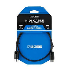 BOSS Bmidi-Pb2 – Space-Saving Midi Cable with Multi-Directional Connectors, Perfect for Pedalboards And All Midi Applications, Black, 2ft/60cm