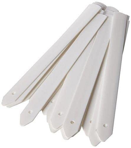 40 Plant Labels & Pen for Outdoor Plants White Plastic Garden Reusable Marker Tags seedlings 12cm x 1.3cm