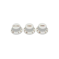 Fender 992035000 Stratocaster Pot Knobs (Volume/Tone/Tone), white