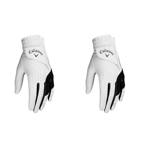 Callaway Boys Golf Gloves X Junior (Left Hand, Large, White) (Pack of 2)