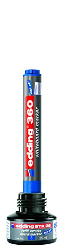 edding 360 whiteboard marker - black - 1 whiteboard pen - round nib 1.5-3 mm - whiteboard pen dry wipe - for whiteboards, flipcharts, pinboards, magnetic and memo boards - sketchnotes - refillable