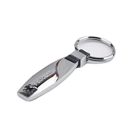 Automotiva Peugeot Thin Chrome Style Featured Brand Logo Keyring Keyfob Peugeot