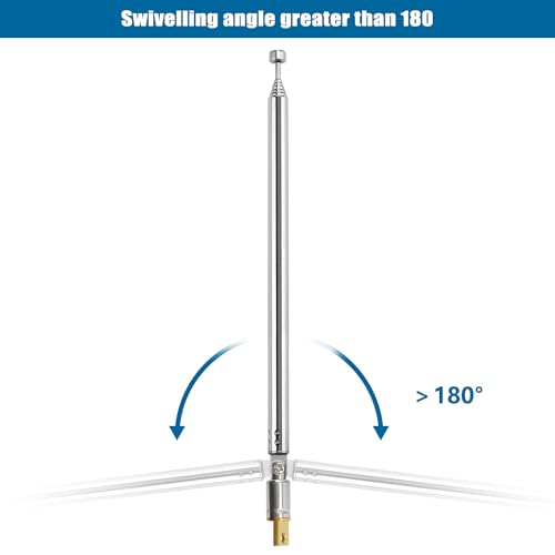 VooGenzek 3 PCS 75cm 7 Section Replacement Telescopic Aerial Antenna, DAB FM Antenna Replacement, Portable Radio Antenna, for DAB AM/FM Stereo Reception