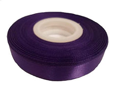 25 Yards / 23 Meters of Satin Ribbon 10mm - (Purple) for Gifts Wrap, Sew, Party, Decorations, Bows, Dress, Events, Crafts and Much More