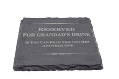 Funny Coaster For Grandad - Reserved For Grandad's Drink, If You Can Read This Get Him Another One (scgrandaddrink))