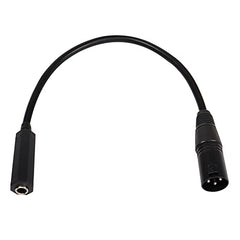 QIANRENON XLR male to 1/4 inches Female Balance Cable Adapter TRS 6.35mm to XLR 3 Pin Mono Audio Connect Convert Interconnect Cable 36cm/14.2in