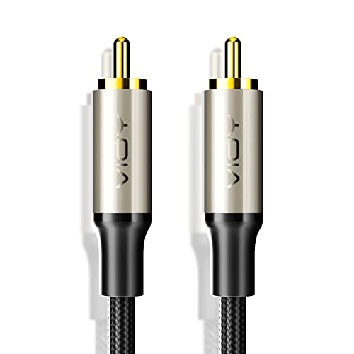 VIOY Digital Coaxial Audio Cable [1M], RCA Male to Male [Dolby Hi-Fi] Digital Audio Lead Stereo S/PDIF Coaxial Phono Cable for Video, AV Receiver, Amplifier, Speaker Soundbar, Home Theater