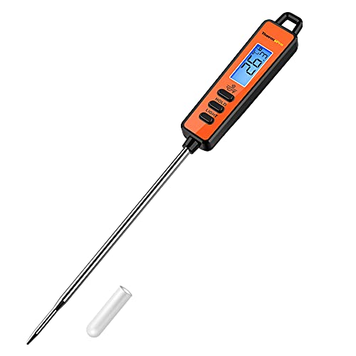 ThermoPro TP01S Digital Meat Thermometer for Air Fryers Cooking Kitchen Barbecue Food Thermometer Cooking Thermometer with 13.5cm Long Food Probe, Thermometer Instant Read Thermometer with Backlit