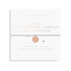 Joma Jewellery A LITTLE FRIENDS ARE THE FAMILY YOU CHOOSE Silver Bracelet   17.5cm stretch