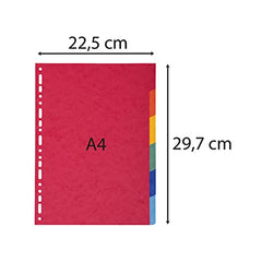 Exacompta - Ref 2006E - Forever Collection - 100% Recycled Dividers - Suitable for A4 Documents, 220gsm 100% Recycled Card, 6 Position - Multicoloured