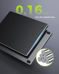 Seenda Wired Touchpad for Windows, External Ultra Thin Aluminium USB Trackpad 6.3 Inches Portable High Precision Multi-Touch Pad for Win 11/10, PC Computer Laptop Desktop Notebook, Black & Grey