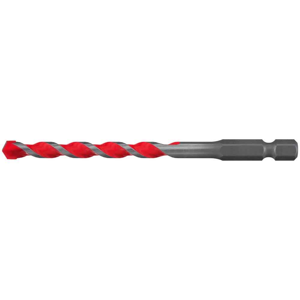 fischer 561643 D-U Hex Universal Drill Bit, 6mm, 6/60/100, for Brick/Wood/Tiles/Plastics/Steel/Concrete, Red/Silver