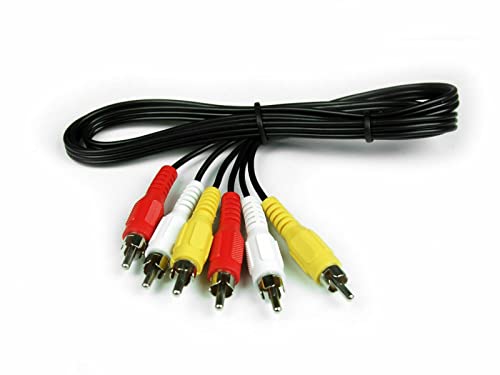 iView-HD 1MT Triple 3 x RCA Phono Plugs Composite Audio Video Cable Male To Male Lead TV AV Stereo component Yellow Red White RCA TO RCA 1 Metre wire connector supply Triple Phono to Phono CVBS AR AL