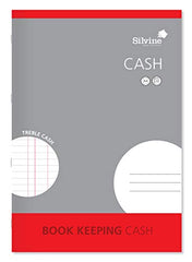 Silvine A4 Book Keeping Cash, 32 Pages Printed 'Treble Cash' - Ref SJA4C-P [Pack of 6]