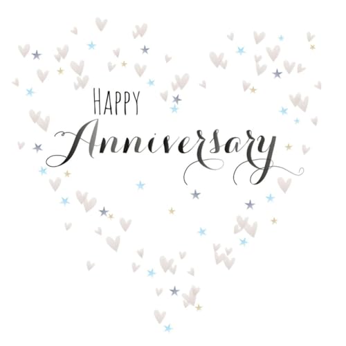 Claire Giles QUI027 Quill  inchesHappy Anniversary inches Anniversary Card,15cm x 15cm