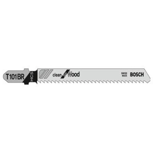 Bosch Professional 3 x Jigsaw blade T 101 BR Clean for Wood (for softwood, straight cut, accessories jigsaw)