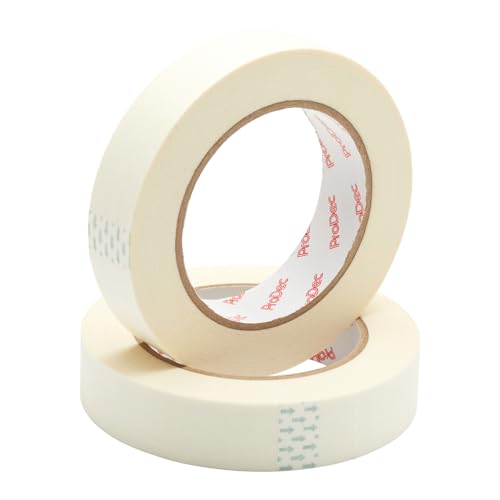 ProDec Twin Pack 1 inch x 50m Multi Surface Masking Tape For Painting, Painters Tape for Sharp Paint Lines, Decorators Tape, Painters Masking Tape, Paint Tape 25mm Wide Masking Tape Adhesive Tape