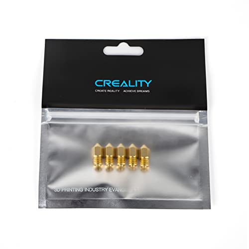 Creality Official MK8 Ender 3 Nozzles 5pcs 0.4mm 3D Printer Brass Nozzles for Ender-3/3 Pro / 3 V2 / 3 Max/Ender 5 / Ender 5 Pro/Ender 6 / Creality CR-10 / CR-10S