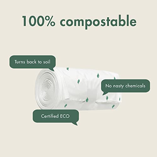 Eco by Naty Ecological Disposable Bags - Baby Nappy Sacks, 100% Compostable and Biodegradable (Pack of 100 pieces)