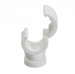 10 x fiXte Single Pipe Clips with Quick Lock Fastening for 15mm Pipes in White