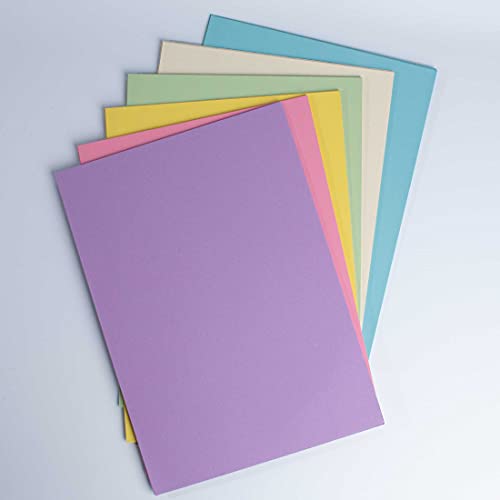 House of Card & Paper A4 160 GSM Card - Rainbow Pastel Coloured Card (Pack of 50 Sheets)