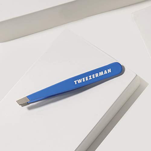 Tweezerman Bahama Blue Stainless Steel Mini Slant Tweezer